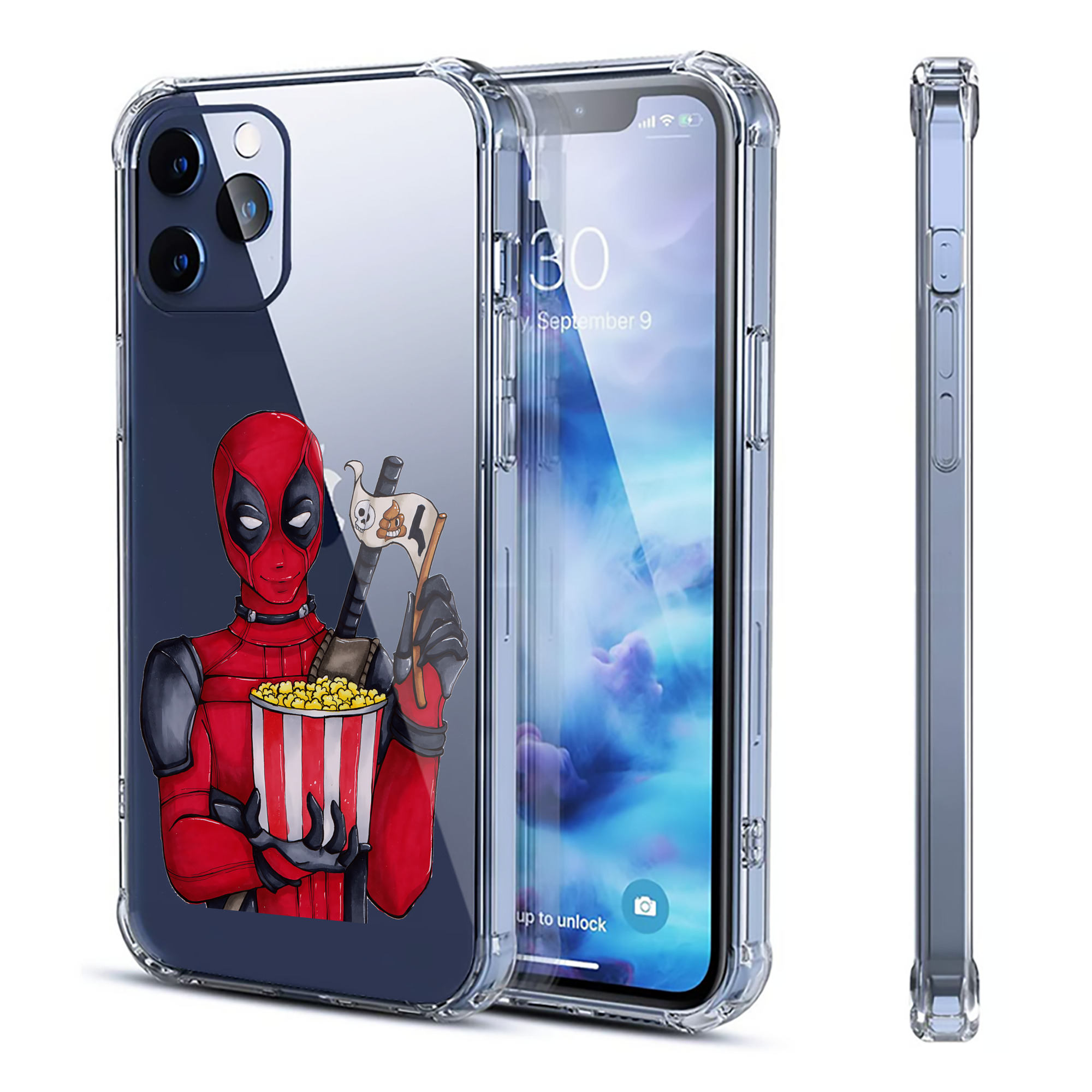 （画像用） Deadpool デッドプール 【iPhone 12シリーズ対応】透明スマホケース（クリアソフトケース）